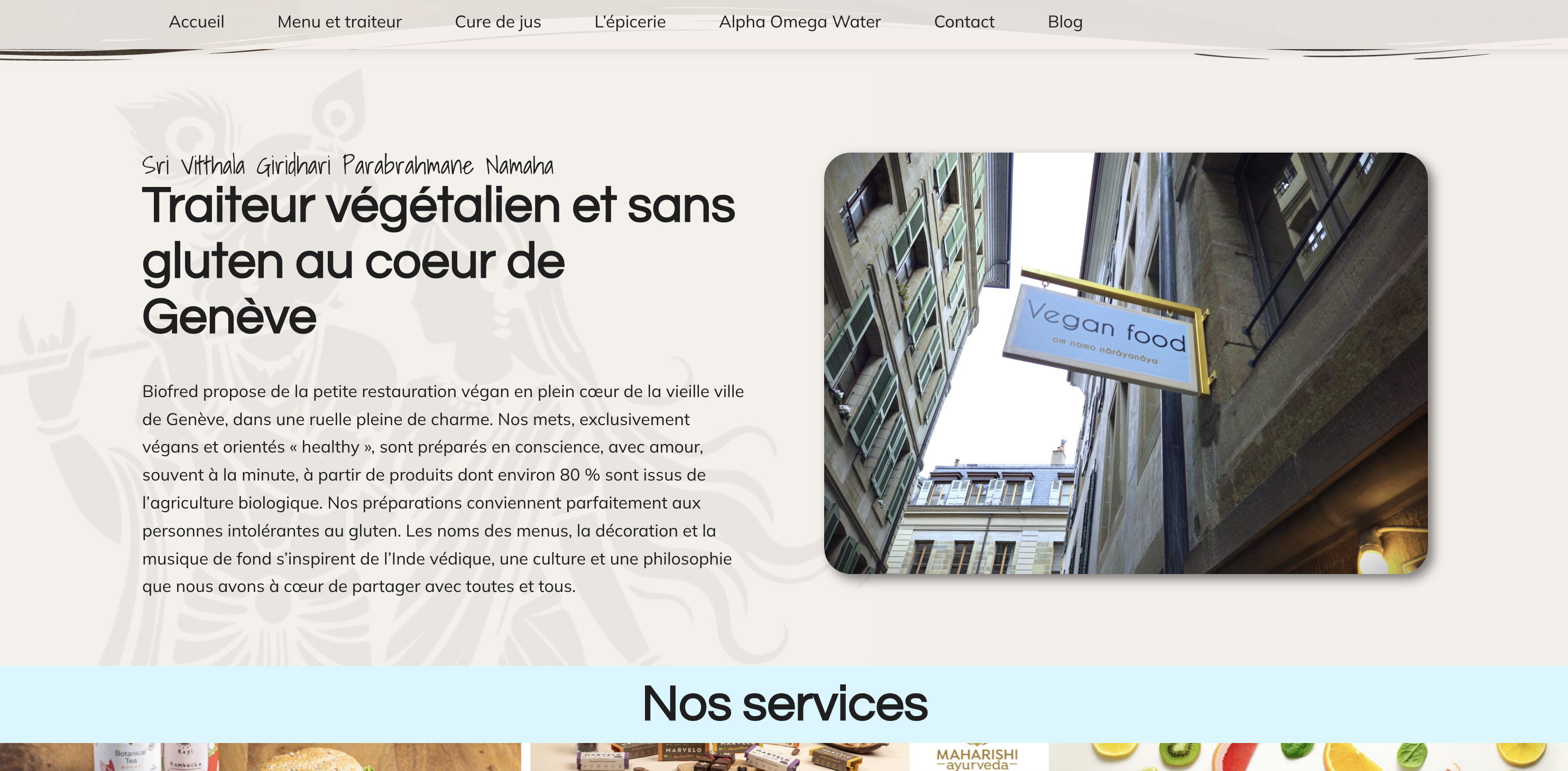 Page d'accueil de Biofred