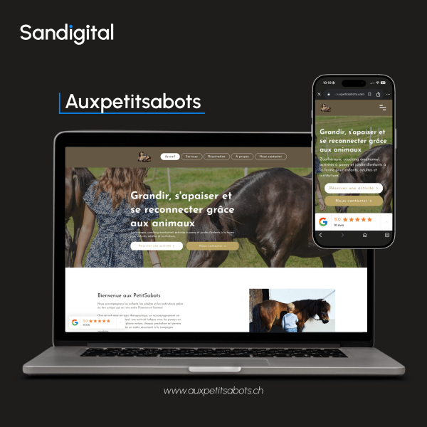 Auxpetitsabots - Mockup site internet