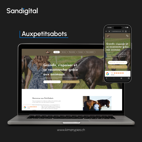 Auxpetitsabots - Mockup site internet