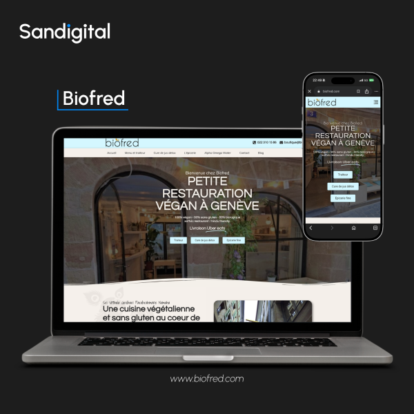 Biofred - Mockup site internet