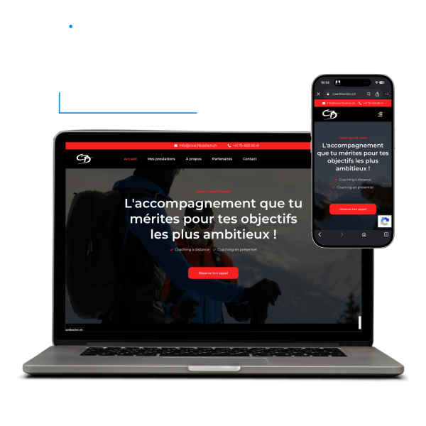 Coachbastien - Mockup site internet