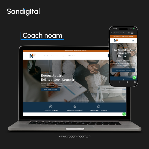 Coachnoam - Mockup site internet
