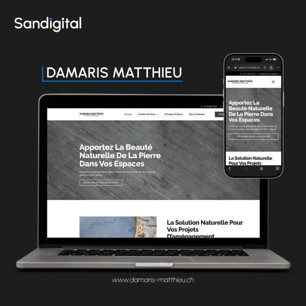Damaris matthieu - Mockup site internet