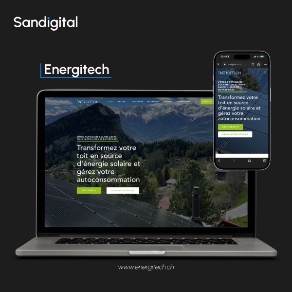 Energitech - Mockup site internet