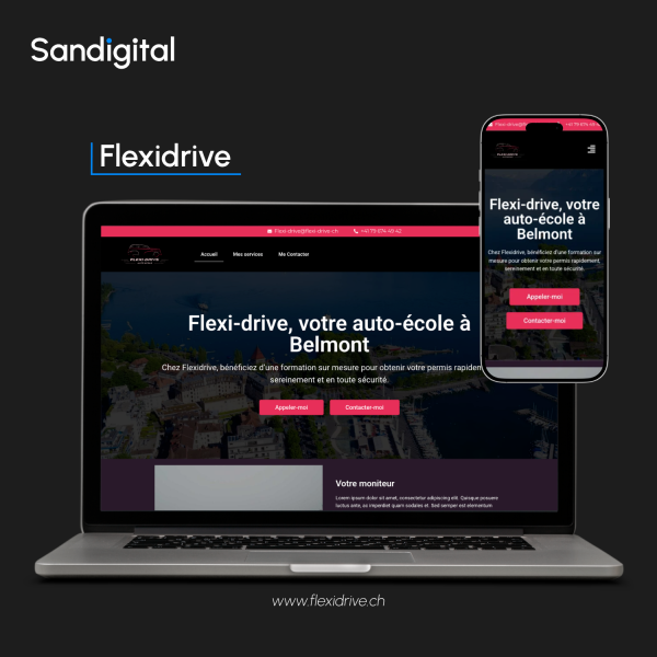 Flexidrive - Mockup site internet
