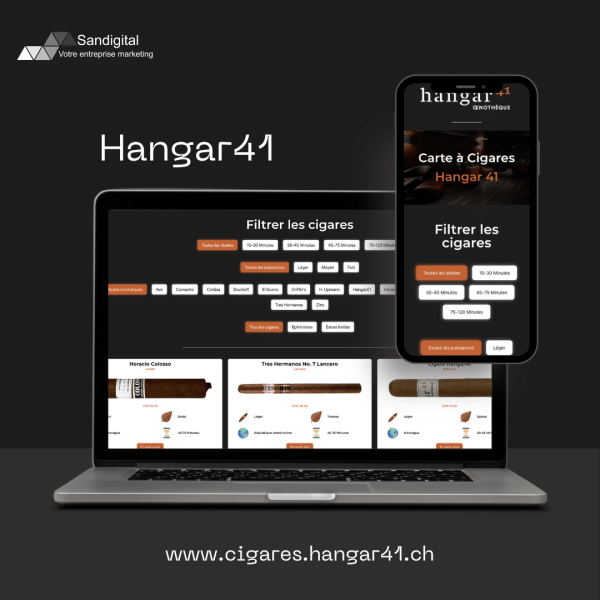 Hangar41 Carte cigare site internet