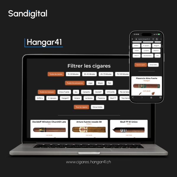 Hangar41 - Mockup site internet