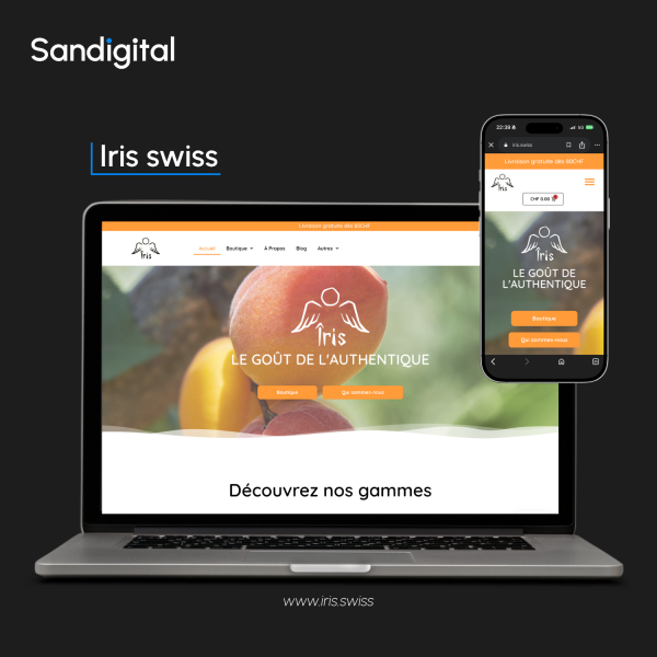 Iris - Mockup site internet