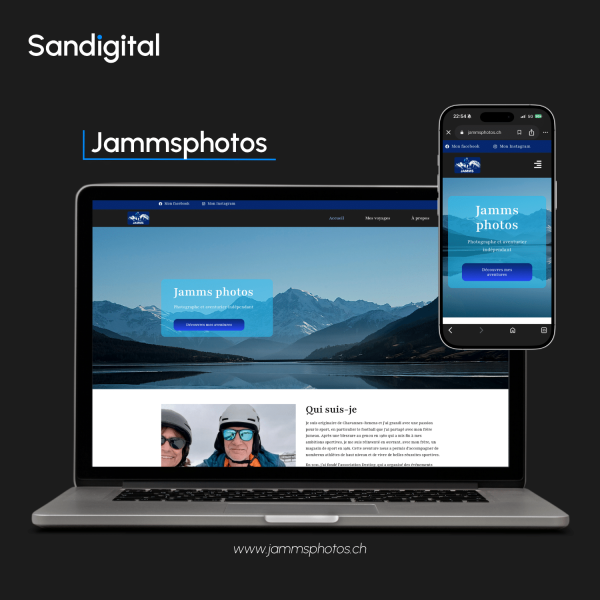 Jammsphoto - Mockup site internet