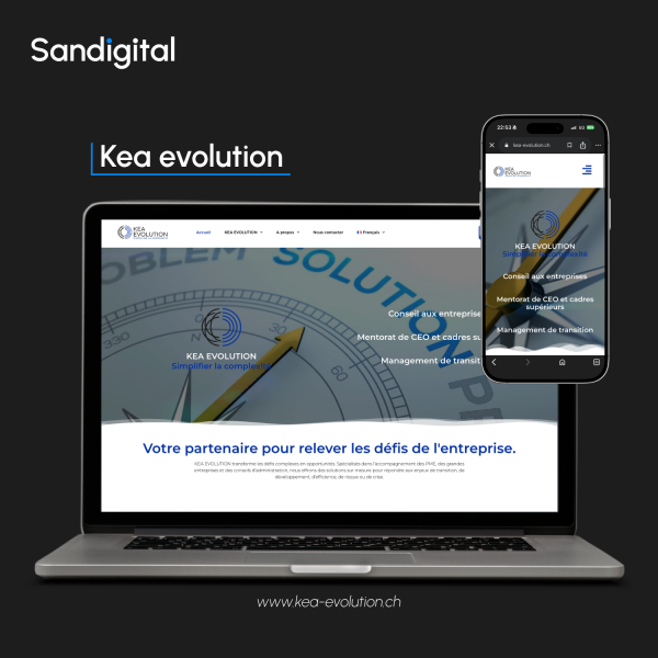 Kea-evolution - Mockup site internet
