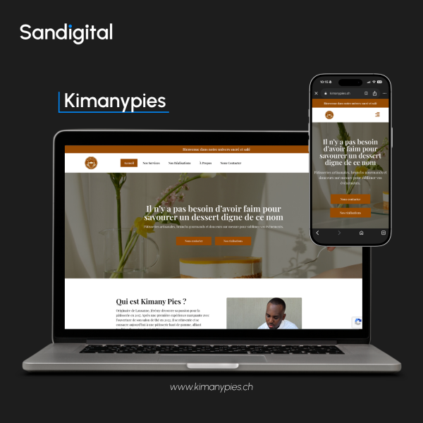 Kimanypies - Mockup site internet