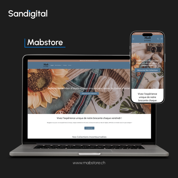 Mabstore - Mockup site internet
