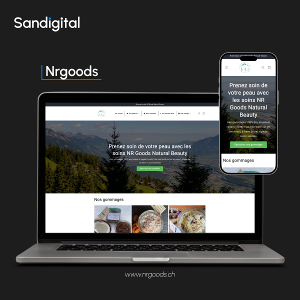 Nrgoods - Mockup site internet