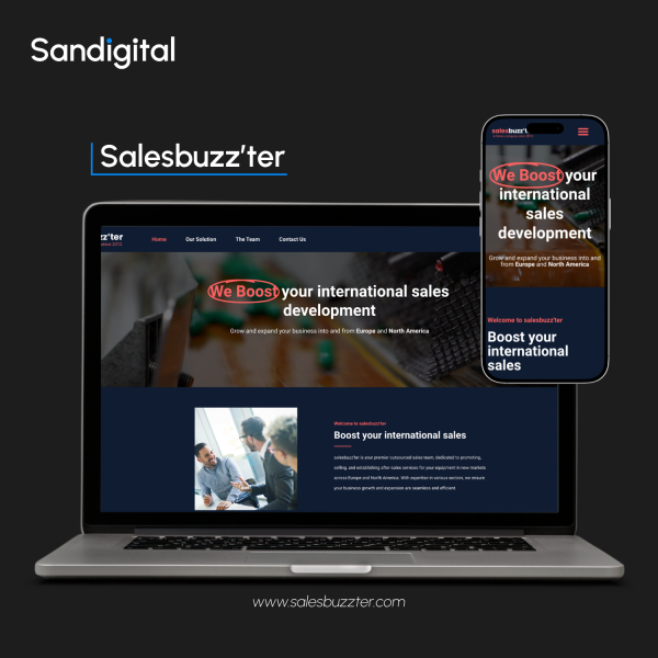 Salesbuzzter - Mockup site internet