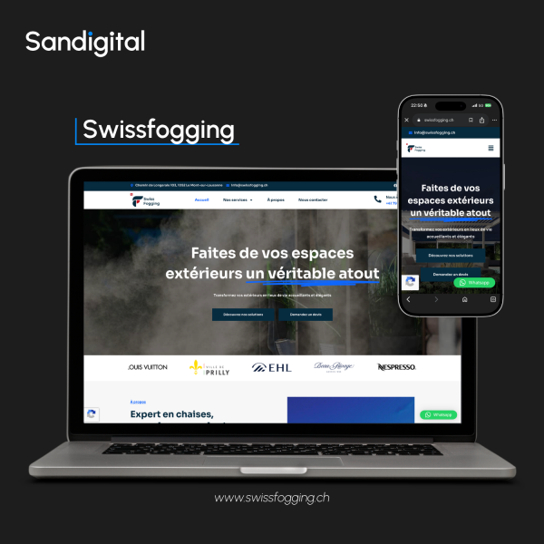 Swissfogging - Mockup site internet