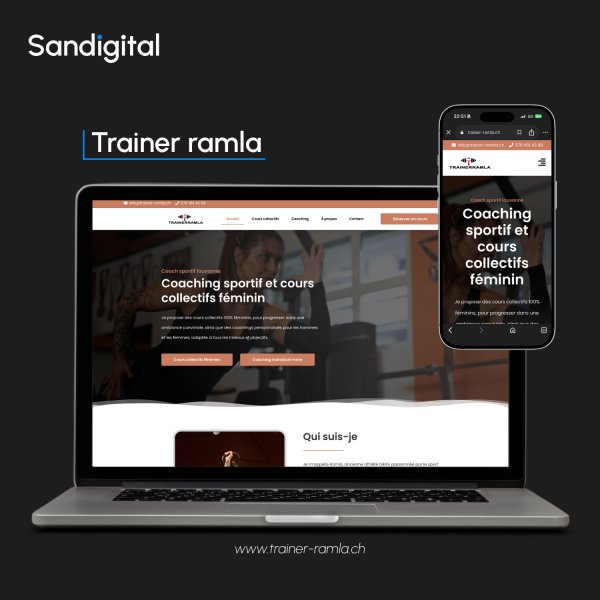 Trainer ramla - Mockup site internet