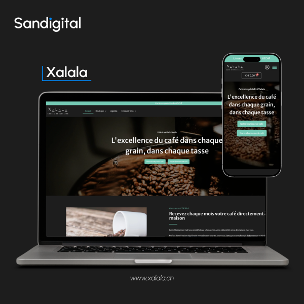 Xalala - Mockup site internet