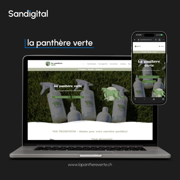 lapanthèreverte - Mockup site internet