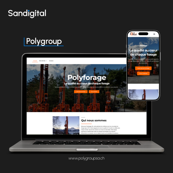 polygroupsa - Mockup site internet