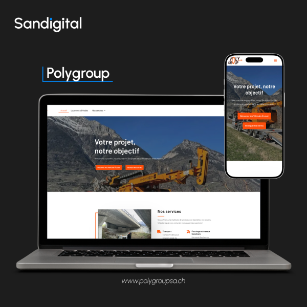 polygroupsa - Mockup site internet
